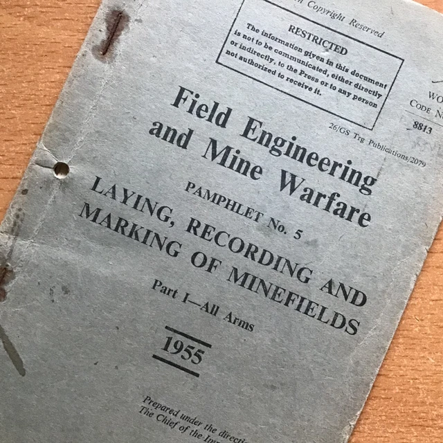ORIGINAL BRITISH FIELD Engineering+Mine Warfare Pamphlet: Laying ...