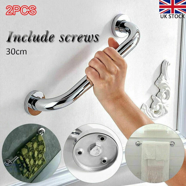 Stainless Steel Bathroom Support Grab Handle Bath Shower Safety Grip Hand Rail