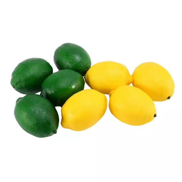 2X(Paquete de 8 Limones Falsos Artificiales Frutas de Limones Para Llenado 8697