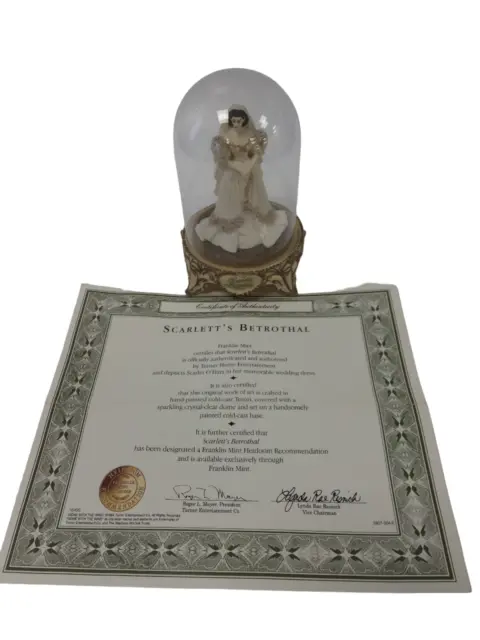 "Scarlett’s Betrothal" Limited Edition Glass Dome Figure - Certificate Inc