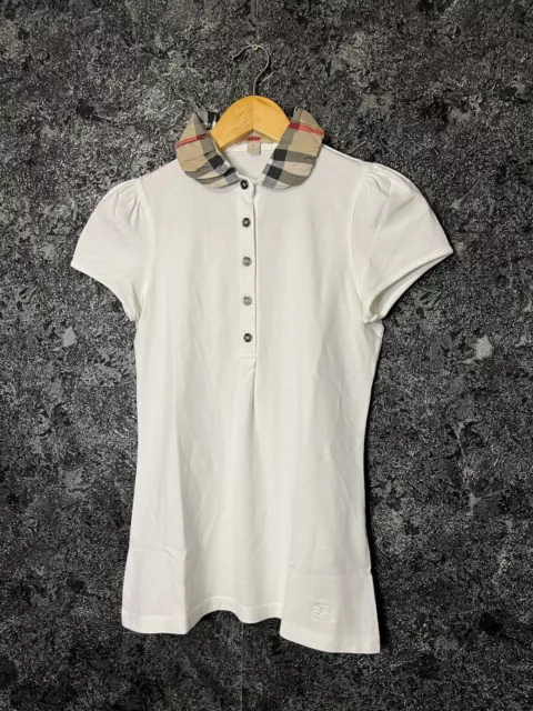 Burberry Brit Women's Premium White Short Sleeve Polo T Shirt