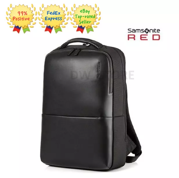 SAMSONITE RED Axtone Mens Backpack Leather Gray Blue HW588001 Laptop 15.6  Gift