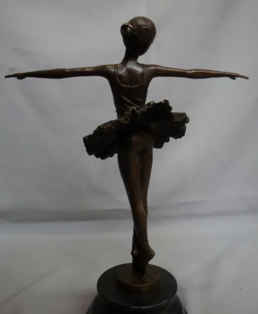 Estatua Bailarín Ópera Art Deco Estilo Art Nouveau Estilo Bronce sólido Firmado 2