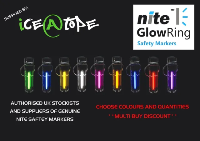 GENUINE NITE GLOWRING Glow In The Dark ISOTOPE KEYRING ICEATOPE camping tent zip