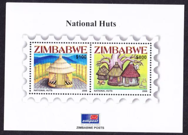 Zimbabwe National Huts MS 2006 MNH SG#MS1205