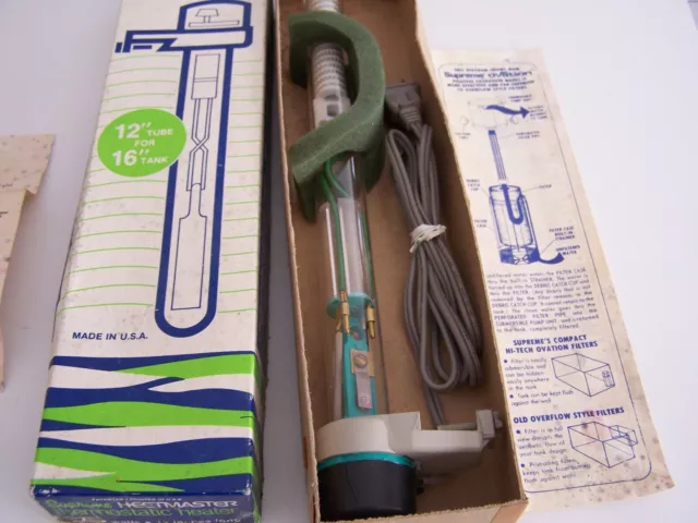 TUBO DE 12" Vintage Supreme Thermostatic HEETMASTER 100-150 vatios para tanque de 16