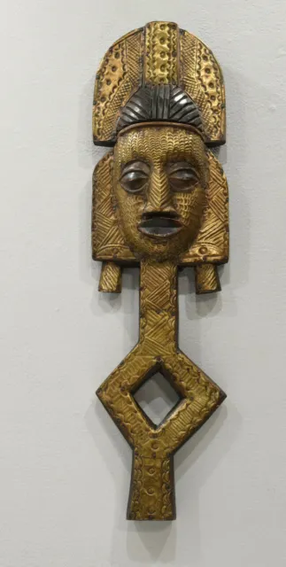 African Mask Bakota Reliquary Gabon Africa Brass Ancestor Mask