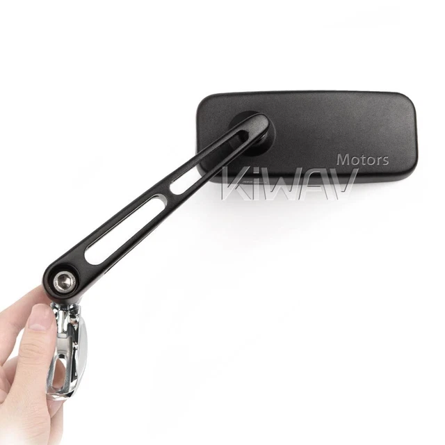 Rétroviseurs noir ClassicMX base chromé pr Ducati 899 959 1199 1299 Panigale ε