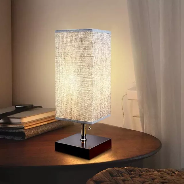 2x Bedside Touch Lamps Modern Table Desk Light Black Silver Base Home Decor