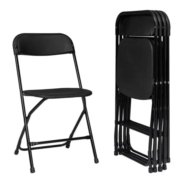 18 Pack Commercial Plastic Folding Chairs Stackable Party Picnic Dining Chairs