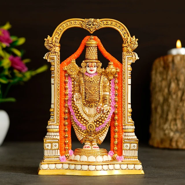 Lord Tirupati Balaji Sri Venkateshwara Idol Status Showpiece Figurine for Home