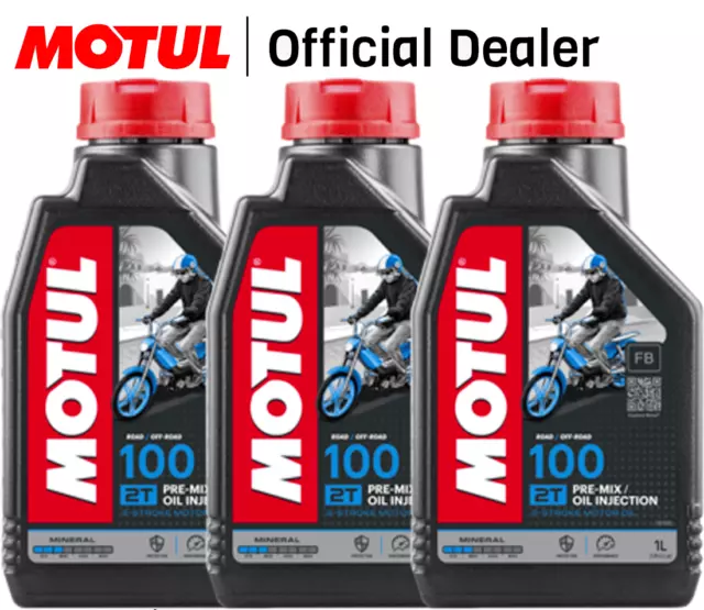 Olio Miscela Minerale Motul 100 Motomix 2T Per Moto 2 Tempi 3 L