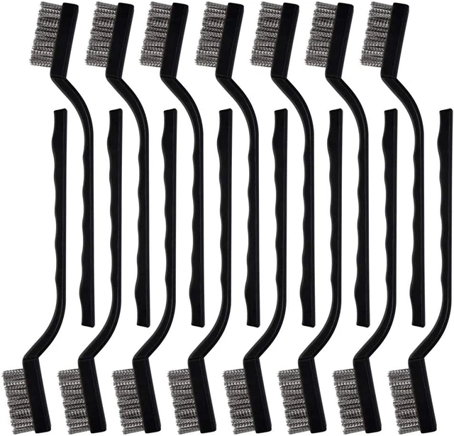 Kit De 3 Brosses à Gratter Laiton & Fibre De Verre Pour Enlever Rayures & Rouille - Neuf