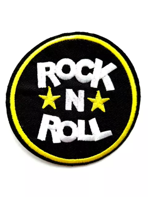 Patch thermocollant rock'n'roll, écusson thermocollant rock'n'roll
