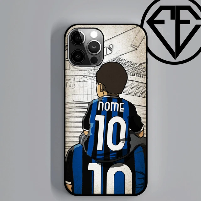 Cover cellulare Di padre in figlio, Tifosi nerazzurri Milano con nome e numero