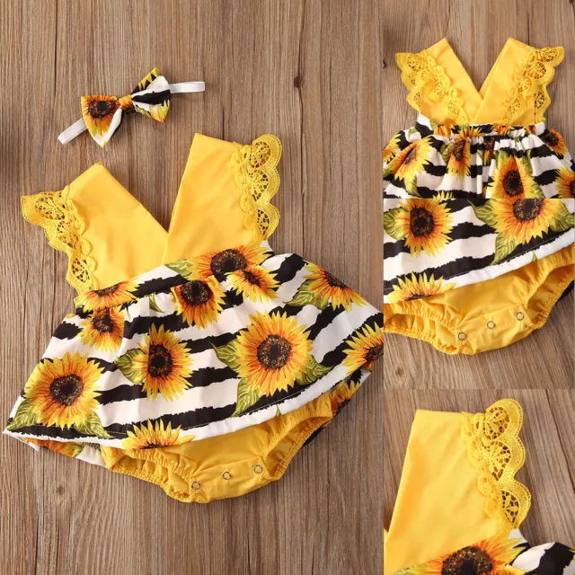 Vestiti neonata bambina senza maniche romper body top gonna outfit fascia