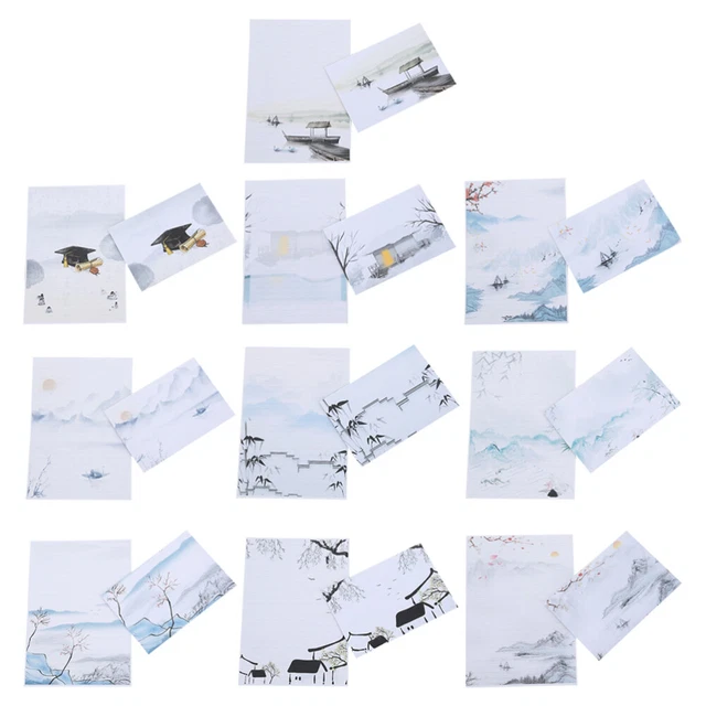 10 Sets Brief Stationär Briefpapier Und Umschläge Schreibwaren Niedlich