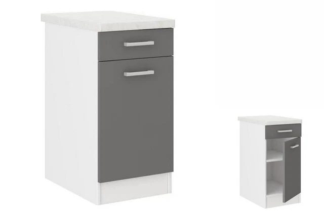 Unità cucina 40 x 47 x 82 cm grigio melamina PVC armadio da cucina armadio inferiore