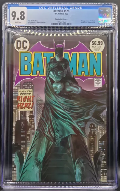Batman 125 CGC 9.8 D.C. Comics, 9/22. Alex Ross Variant Cover A. 1st Failsafe