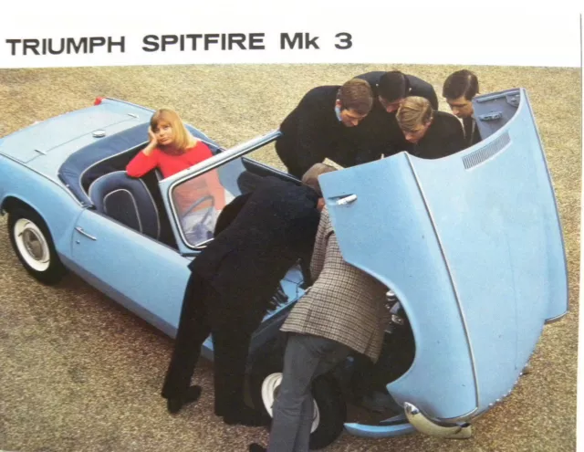 Catalogue / brochure TRIUMPH SPITFIRE mk 3 de 1968