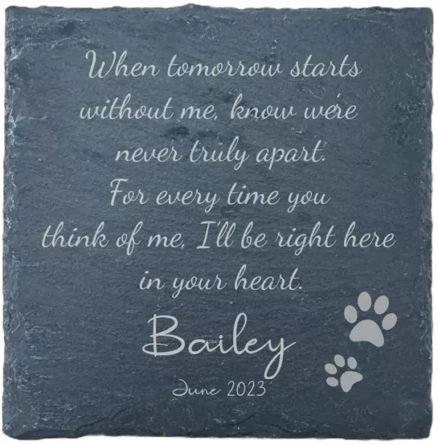 Personalised Slate Coasters - Gift for Dog Lovers, Christmas, Gift, Memorial