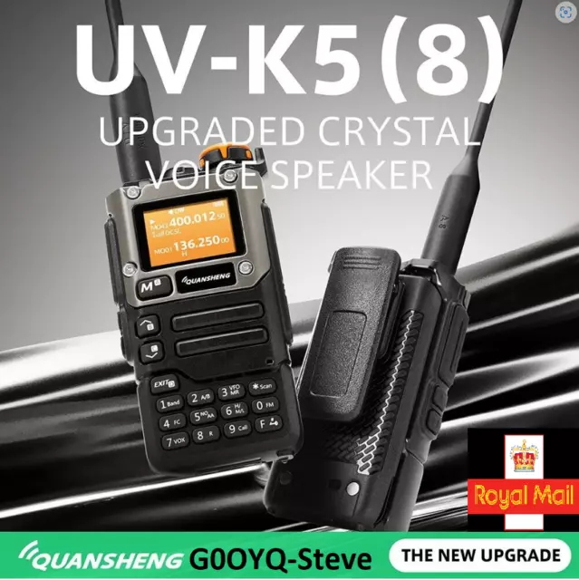 Quansheng Uv-k5 (8) Avec Egzumer 18 MHZ - 1.3 GHZ Am Fm USB Ham Radio