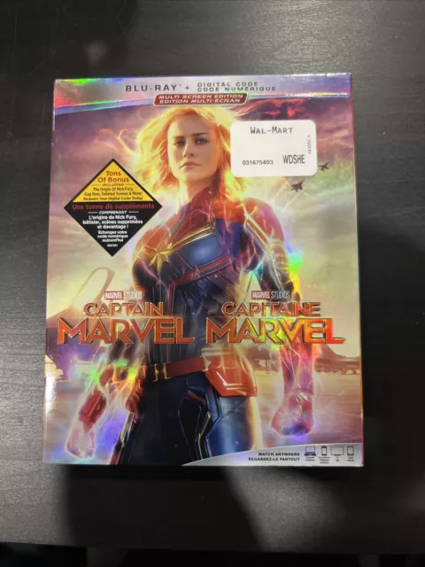 Captain Marvel - Blu-Ray + Digital Code - Brand New BILINGUAL (w/ slip cover)