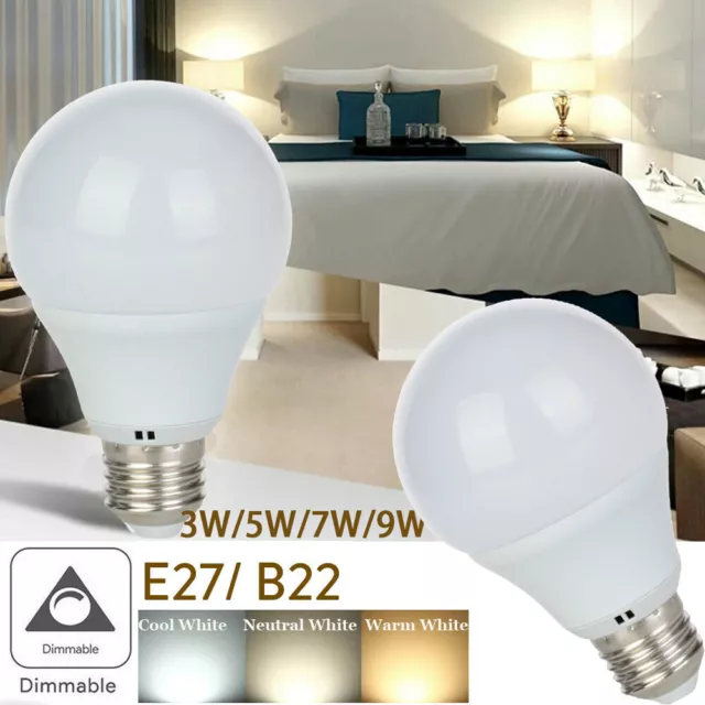 B22 E27 Dimmable LED Globe Light Bulbs 9W 7W 5W 3W 110V 220V Energy Saving ERM