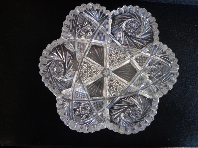 American Brilliant Cut Glass ABP Signed J. Hoare Bowl 3
