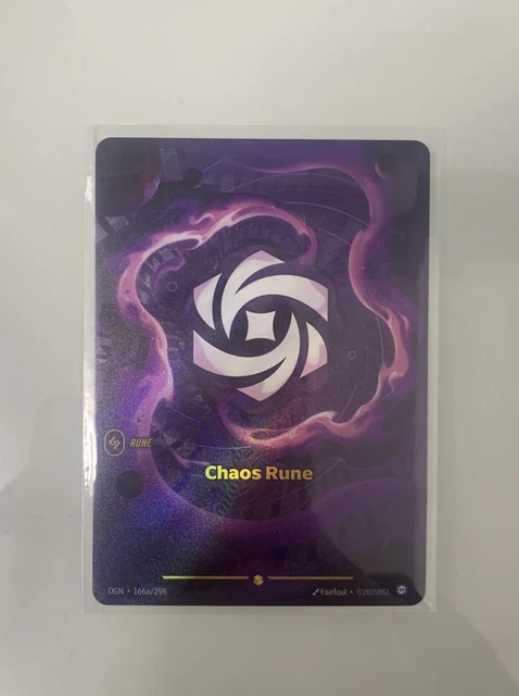 LEAGUE OF LEGENDS Riftbound Origins Chaos Rune 166a/298 Alternate Art ...