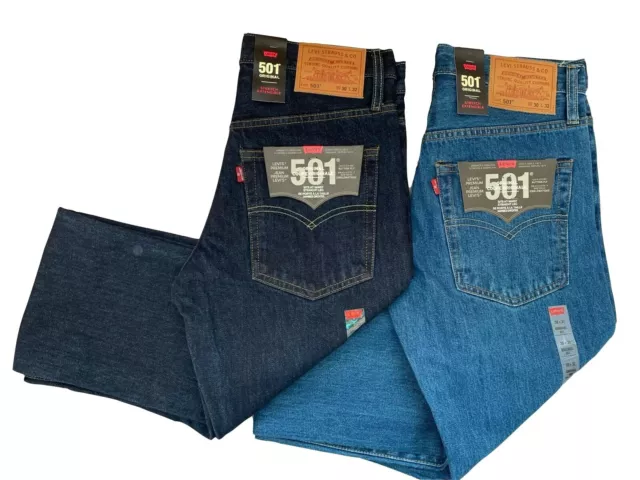 Jeans Levis 501 da uomo vestibilità dritta nuovi con etichette