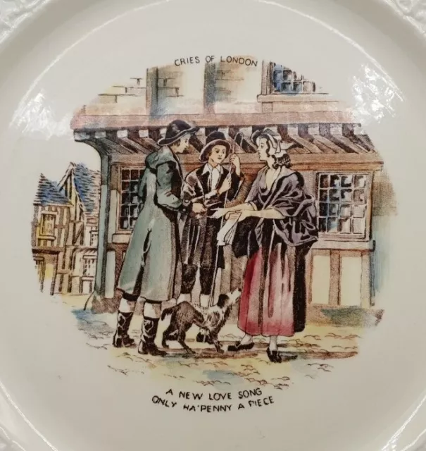 Collectible Crown Devon Ceramic Collectors Wall Plate "Cries of London" 29.5 cms 2