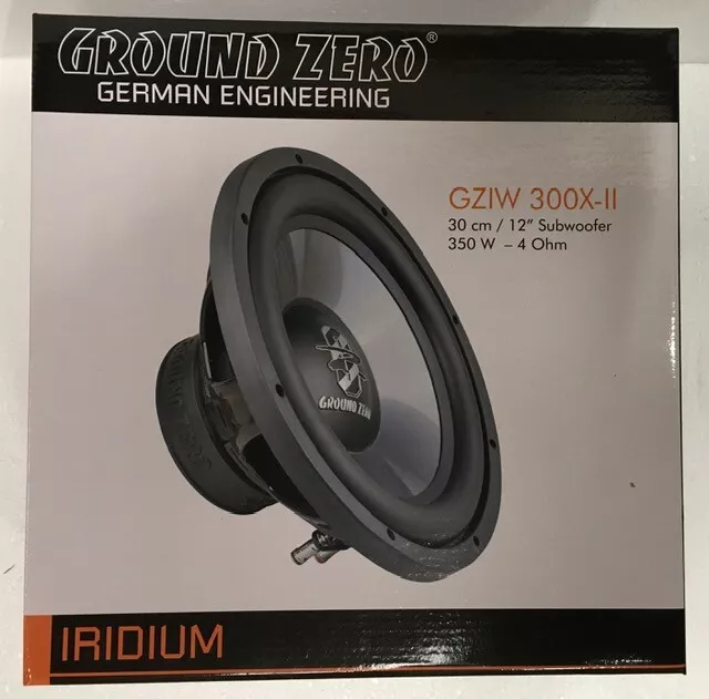 Ground Zero GZIW 300X-II 30cm Subwoofer / 350W RMS an 4 Ohm Neu & OVP