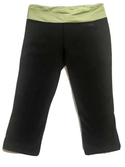 Victorias Secret VSX Sexy Sport  Size S Capri's Pants Black/Neon Green