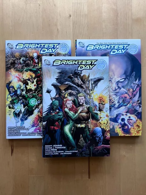 Brightest Day Volume 1-3 (Dc Comics) Hardcover 3 Book Lot Complete Geoff Johns