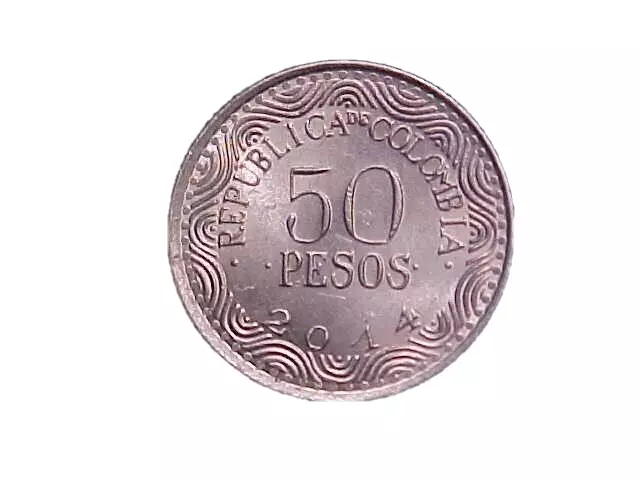 2014 Colombia 50 Pesos KM# 295 -Very Nice High Grade Collector Coin!-c3208xux