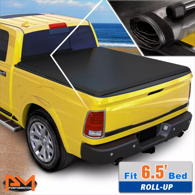 Vinyl Soft Top Roll-up Tonneau Cover for 73-98 Ford F-Series 6.5 Feet Short Bed