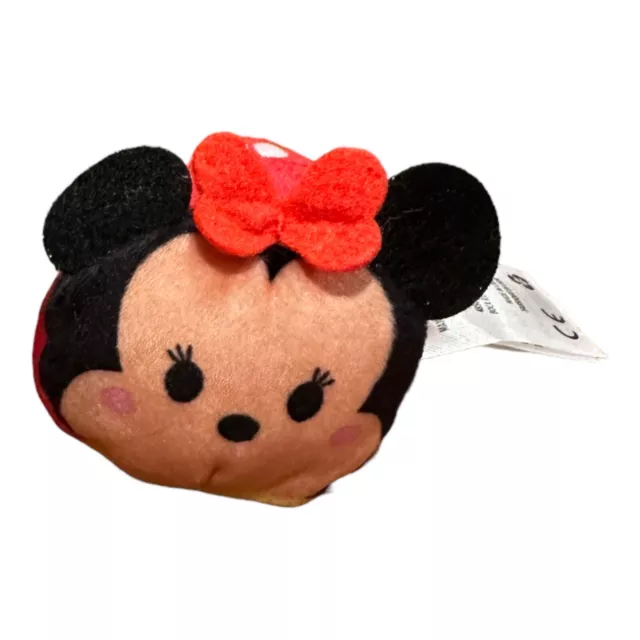 Disney Minnie Mouse Tsum Tsum - Mini Stackable Plush Toy - Red Black - 3"