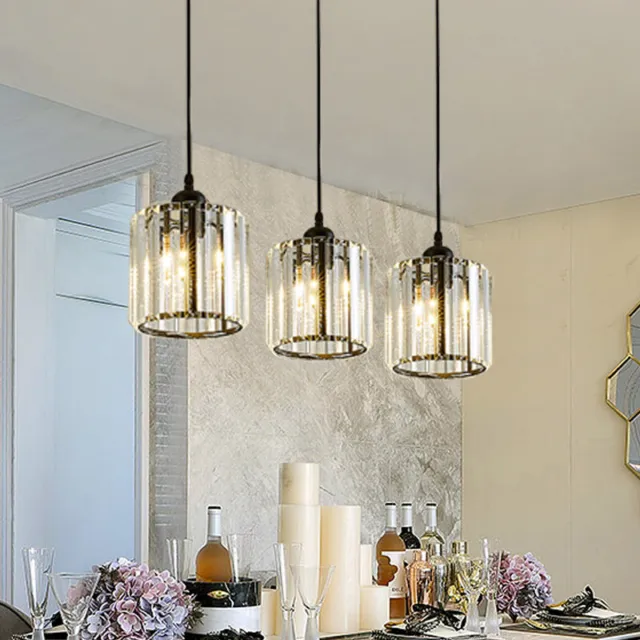 Crystal Pendant Light Kitchen Chandelier Lighting Bar Lamp Dining Room Lights