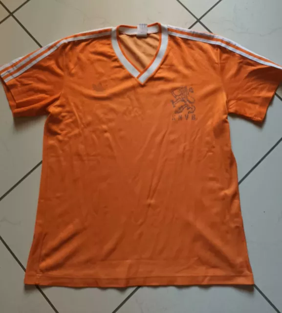ADIDAS VINTAGE 80 S soccer shirt Holland Maglia Nazionale Calcio