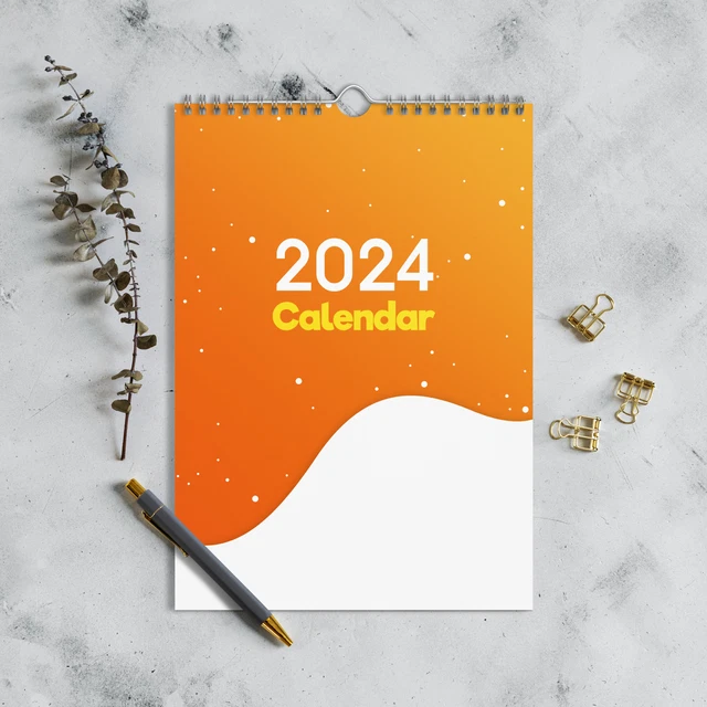 WALL CALENDAR (2024) fruits and vegetables, illustration, dates