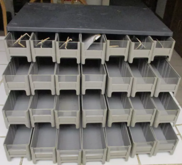 Akro-Mils 19228 drawer bin Cabinet with 28 drawers, steel, polystyrene, Gray 2