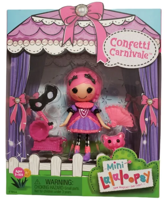 Mini Lalaloopsy - Confetti Carnivale - With Accessories - 3" Doll - NEW