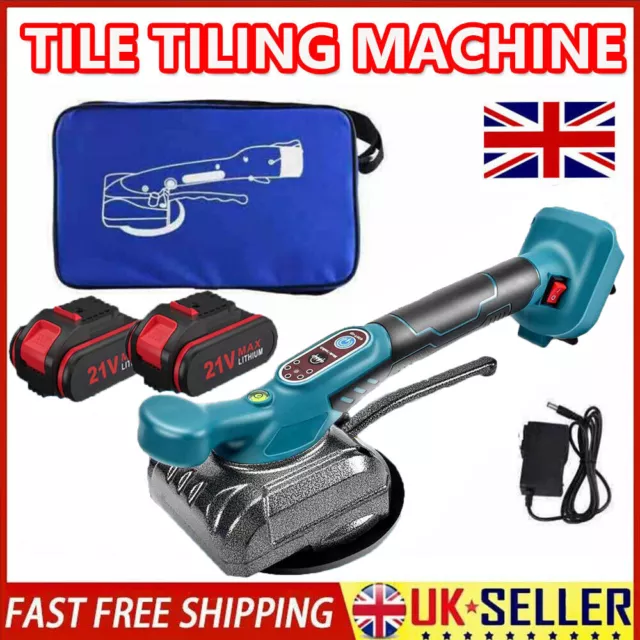 2 Batteries Professional  Tile Vibrator Suction Cup Tiling Laying Machine Tools 2