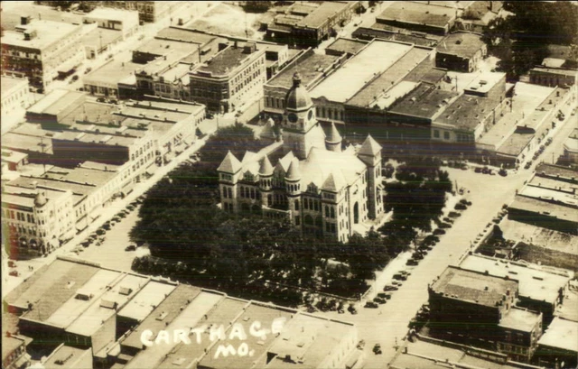 Carthage MO Aerial View Real Photo Postcard