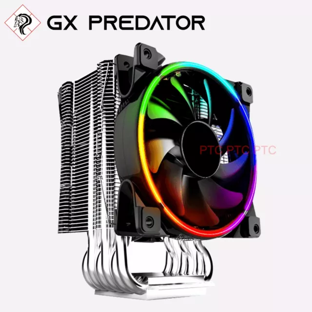 CPU Air Cooler GX 500 120mm RGB Intel LGA 1200 1156 1155 1151 1150 AMD AM4 AM3