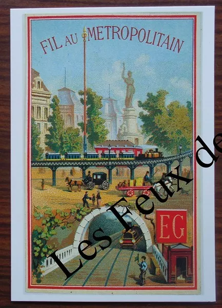 Carte postale Fil au metropolitain,1885,  bibliotheque Forney  CPSM