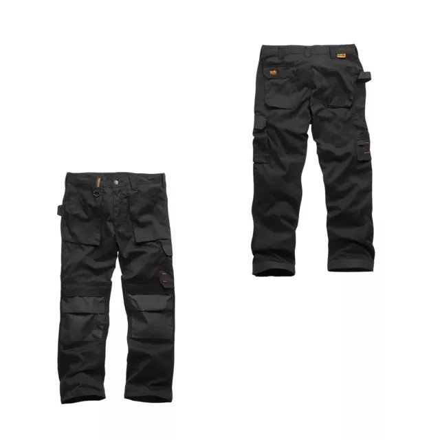 Scruffs Worker Work Trousers Non-Holster Black Navy Hard Wearing Trade Trouser