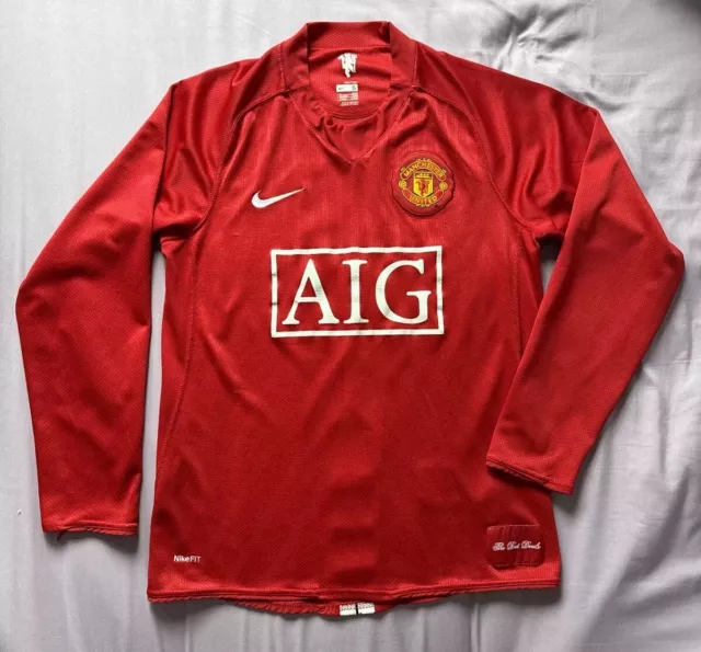 Rare Original Manchester United Home Football Shirt 2007/09 GIGGS #11 - Small