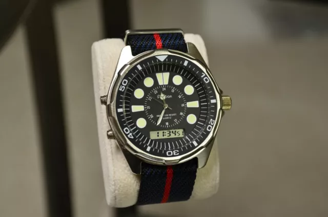 ARMITRON ANALOG DIGITAL DIVER Watch Rare Vintage Arnie Casio Amw
